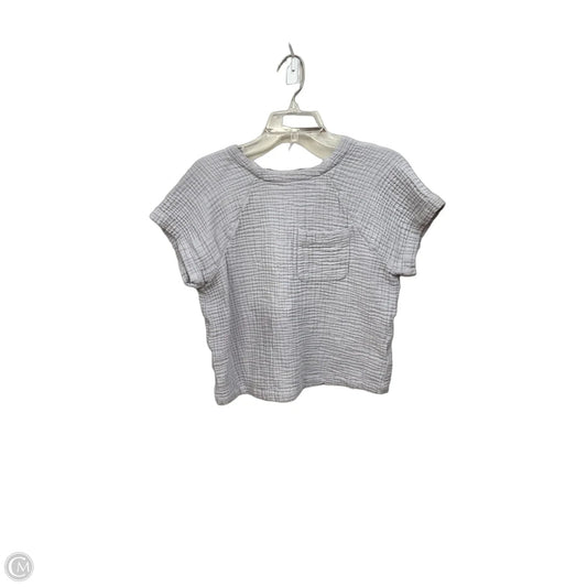 Top Short Sleeve By Madewell In Grey, Size: S