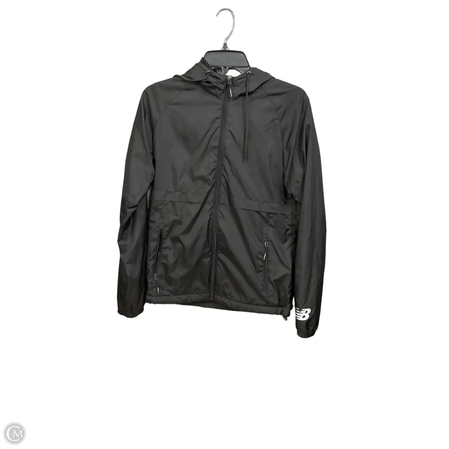 Jacket Windbreaker By New Balance In Black, Size: S
