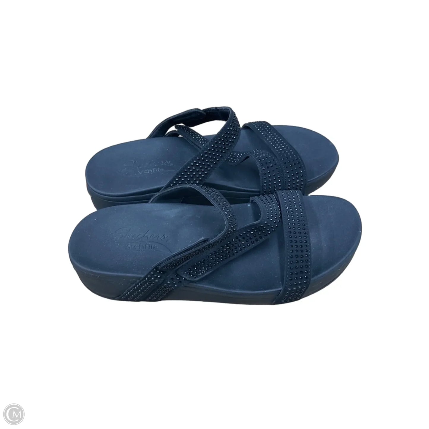 Sandals Flats By Skechers In Black, Size: 11