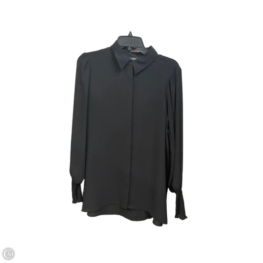 Blouse Long Sleeve By Express In Black, Size: L