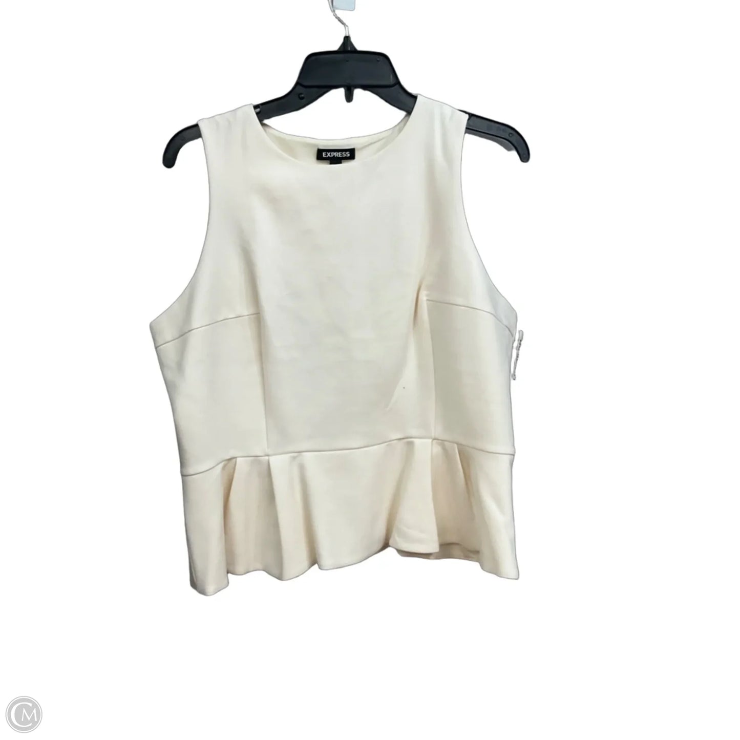 Top Sleeveless By Express In Cream, Size: L