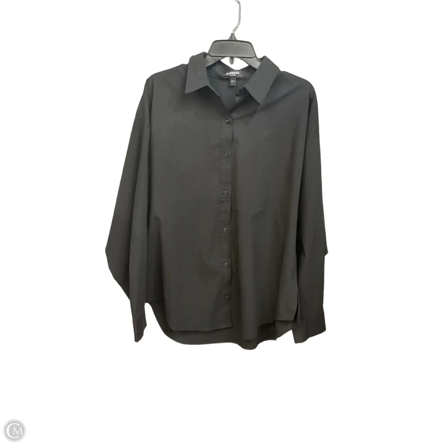 Blouse Long Sleeve By Express In Black, Size: L
