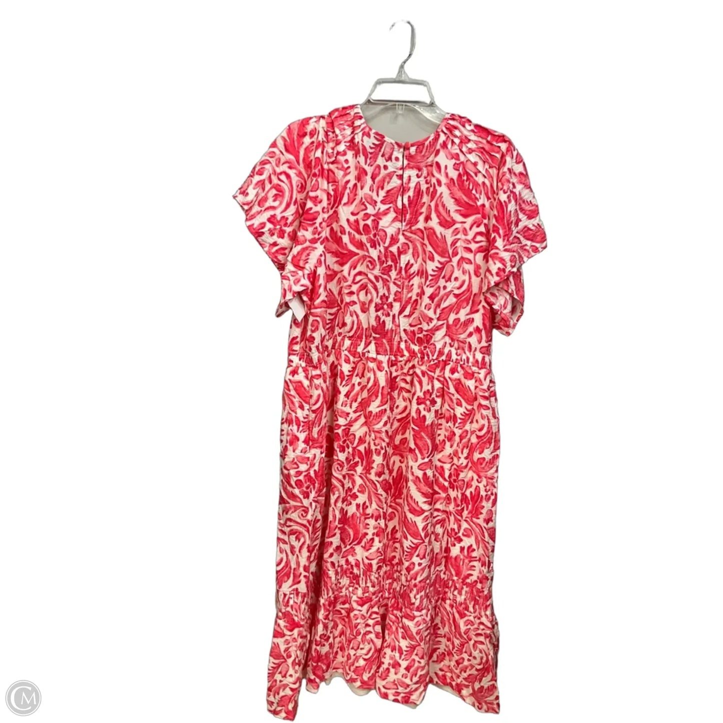 Dress Casual Midi By Lane Bryant In Pink & White, Size: 2x