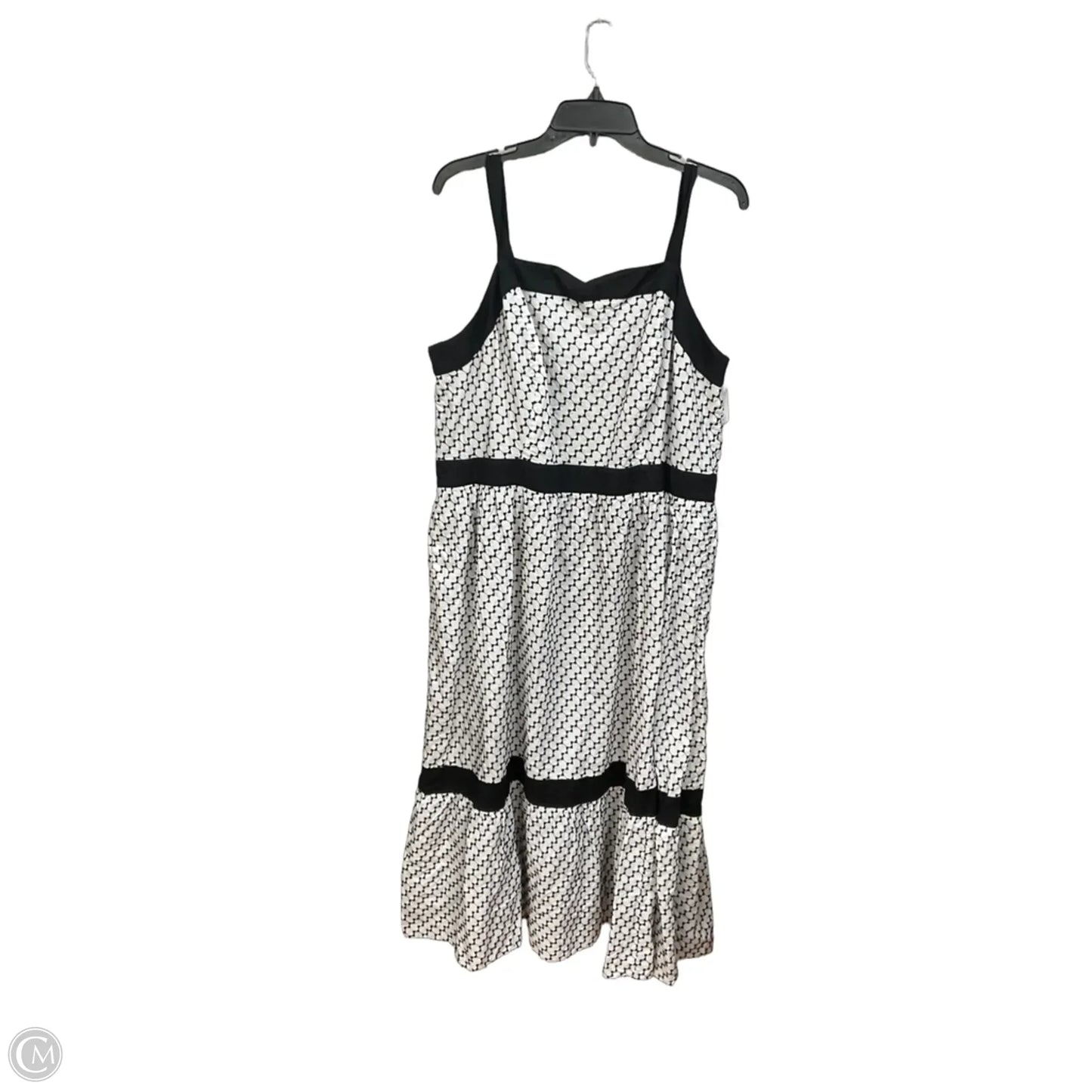 Dress Casual Midi By Lane Bryant In Black & White, Size: 2x