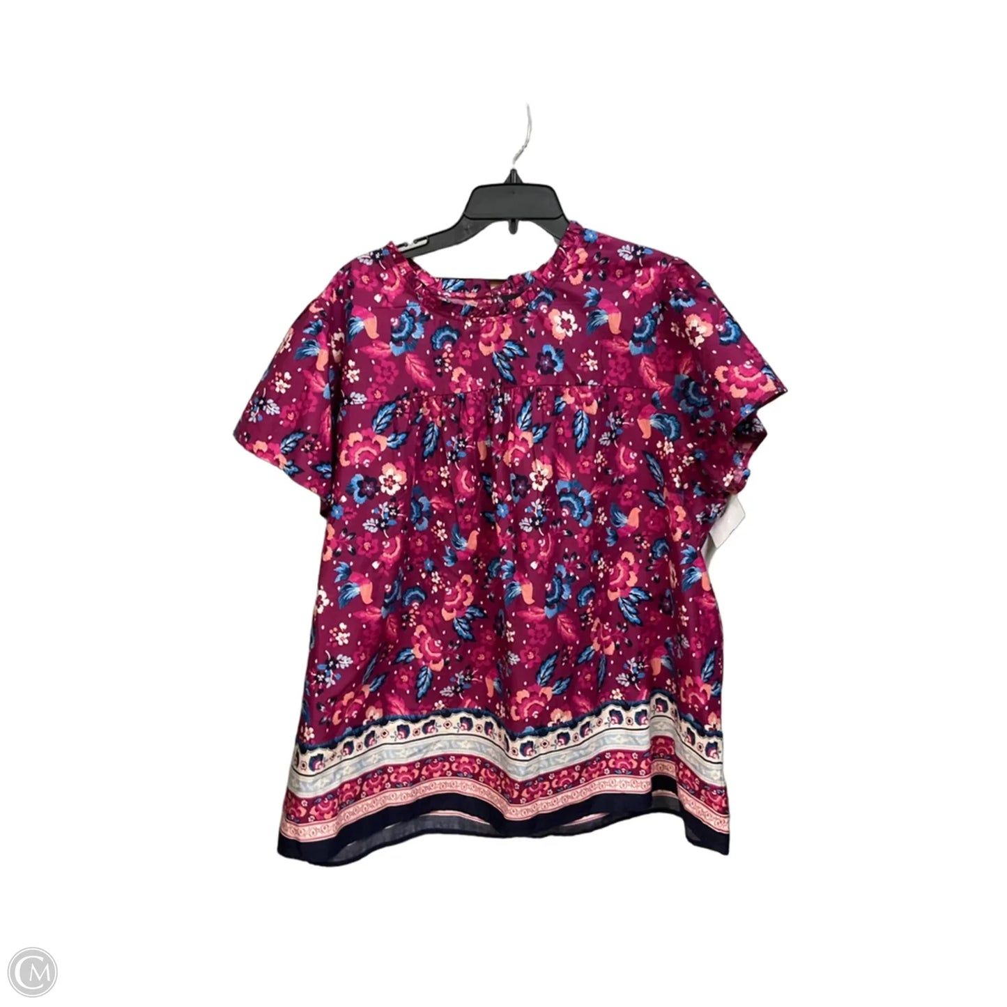 Top Short Sleeve By Lane Bryant In Floral Print, Size: 3x