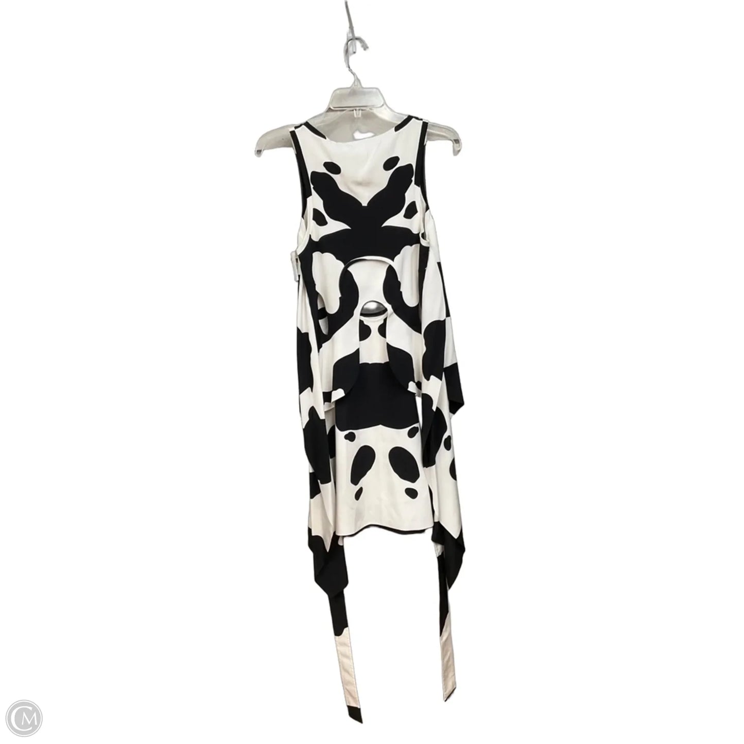 Dress Luxury Designer By Burberry In Black & White, Size: S