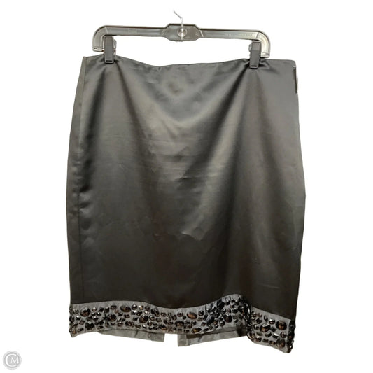 Skirt Midi By White House Black Market In Black, Size: 14
