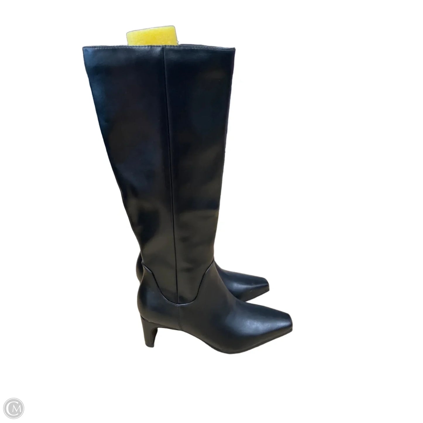 Boots Knee Heels By Cmf In Black, Size: 6