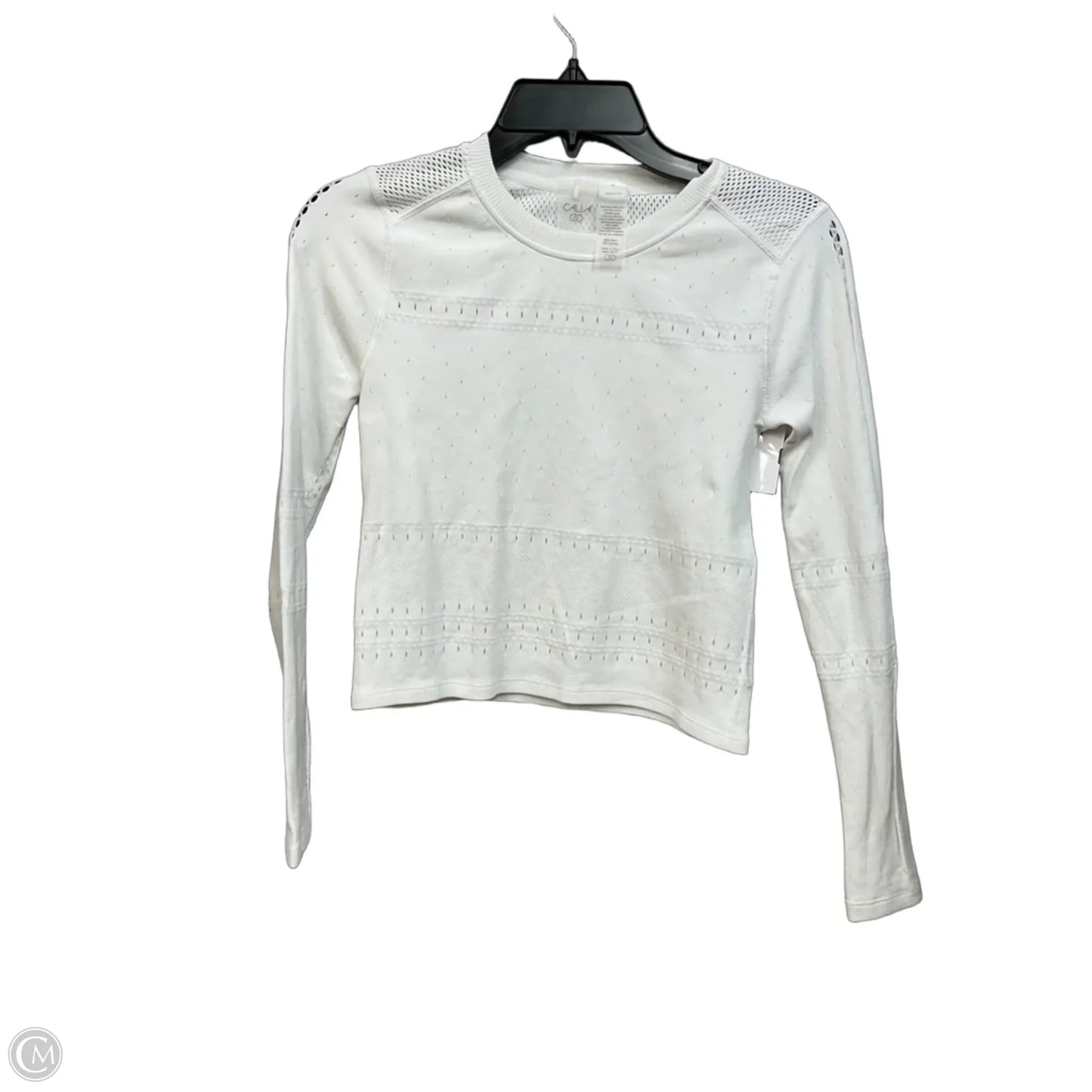 Athletic Top Long Sleeve Crewneck By Calia In White, Size: S