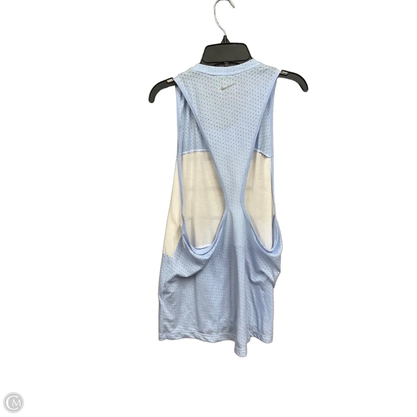 Athletic Tank Top By Nike Apparel In Blue & White, Size: L