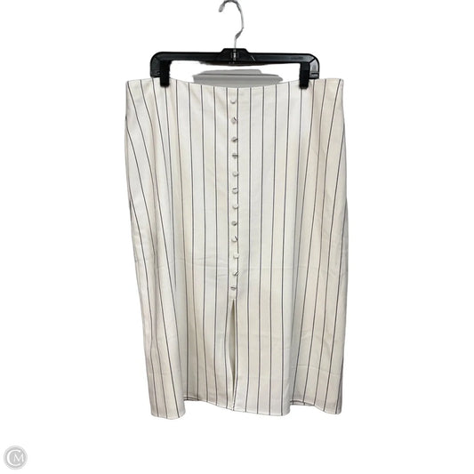 Skirt Midi By Ann Taylor In Striped Pattern, Size: 16