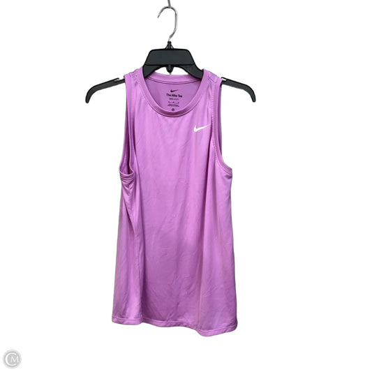 Athletic Top Short Sleeve By Nike Apparel In Purple, Size: M