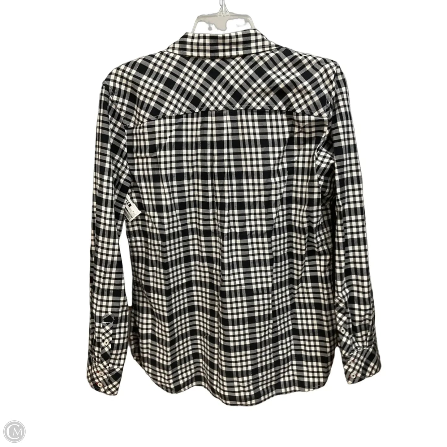 Top Long Sleeve By Talbots In Black & White, Size: M