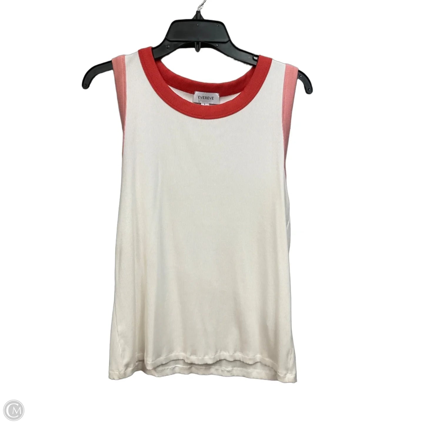 Top Sleeveless By Evereve In White, Size: L