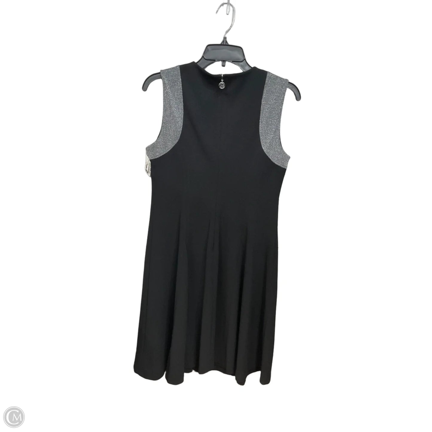 Dress Casual Midi By Tommy Hilfiger In Black & Silver, Size: S