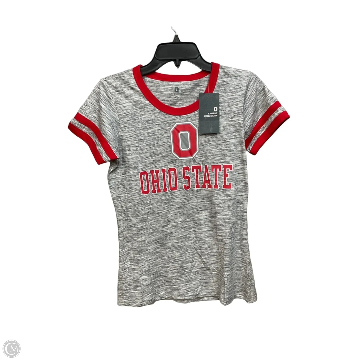 Top Short Sleeve By Clothes Mentor In Grey & Red, Size: M