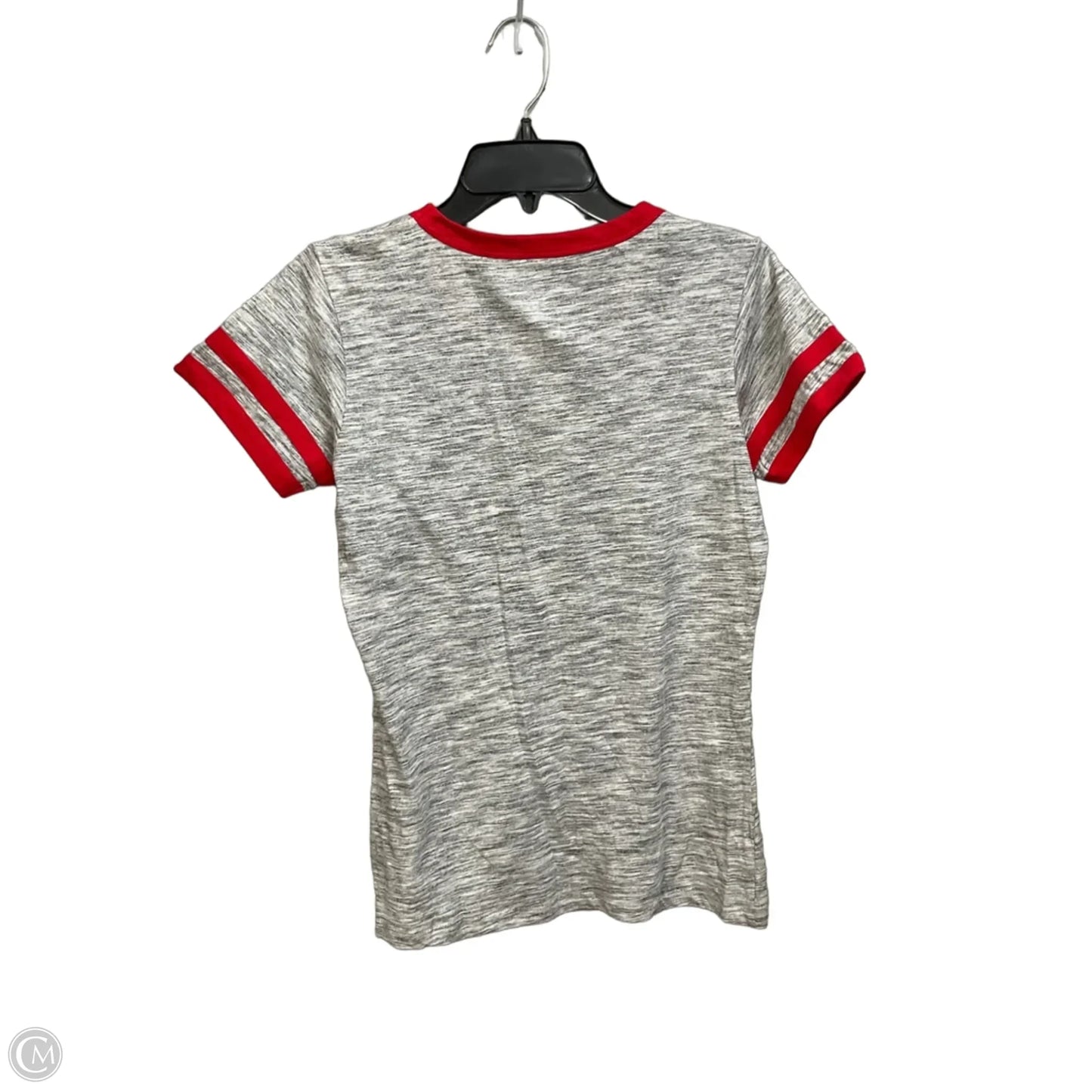 Top Short Sleeve By Clothes Mentor In Grey & Red, Size: M