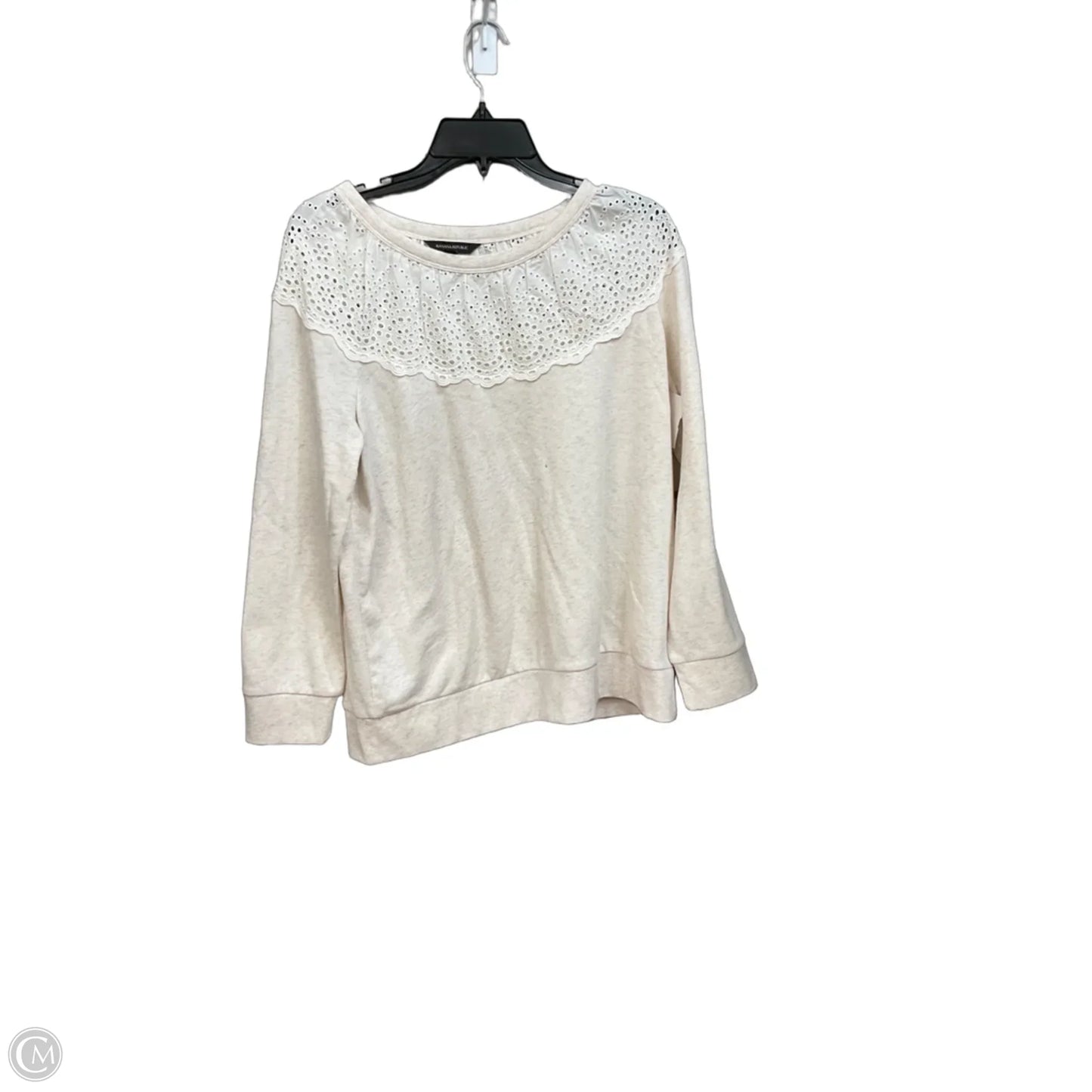 Top Long Sleeve By Banana Republic In Beige, Size: M