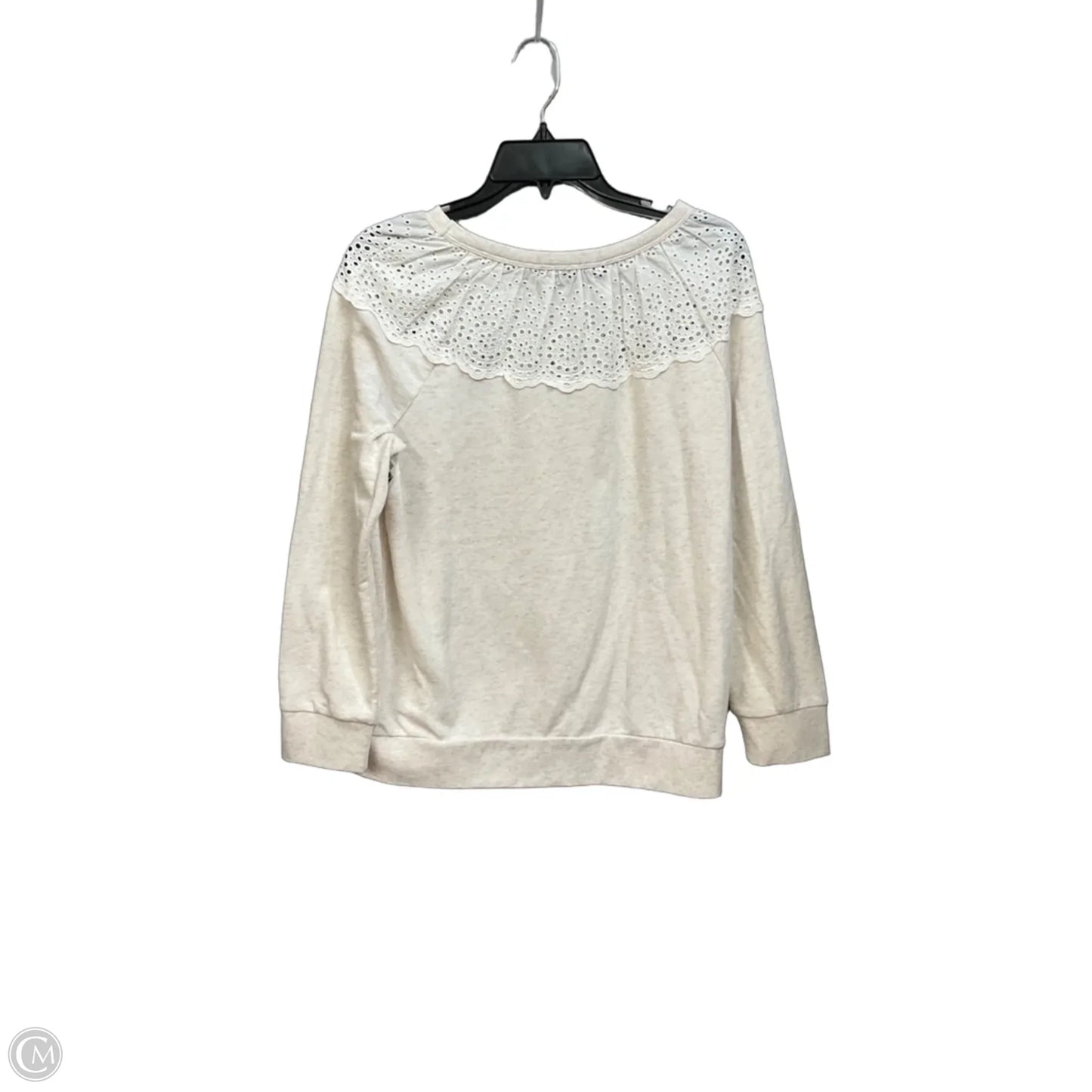 Top Long Sleeve By Banana Republic In Beige, Size: M