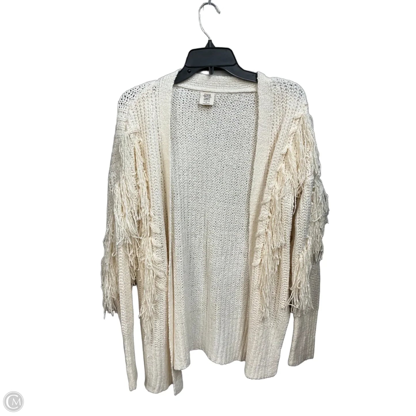 Sweater Cardigan By Good Hart In Cream, Size: M