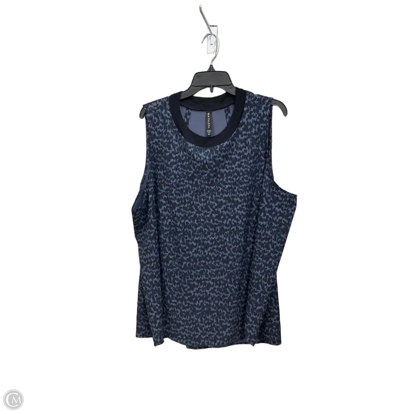 Athletic Tank Top By Athleta In Black & Blue, Size: 3x