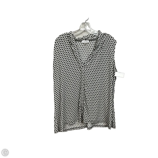 Top Sleeveless By Calvin Klein In Geometric Pattern, Size: 1x