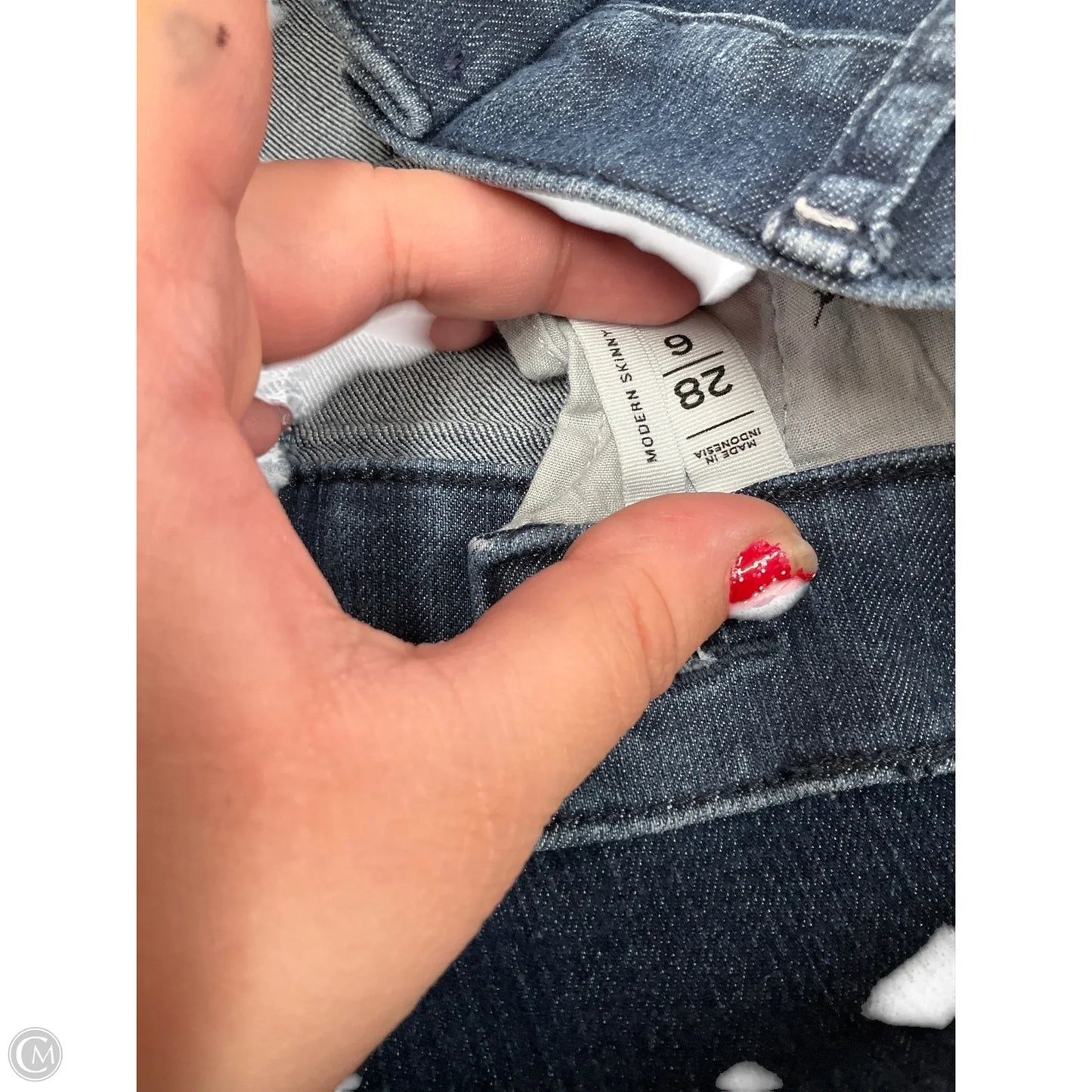 Jeans Skinny By Loft In Blue Denim, Size: 6