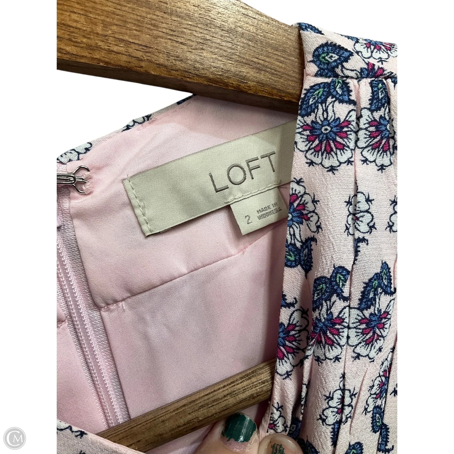 Top Sleeveless By Loft In Floral Print, Size: Xs