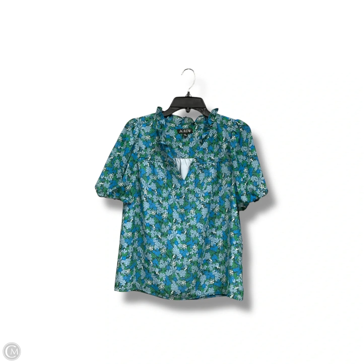 Blouse Short Sleeve By J. Crew In Floral Print, Size: Xs