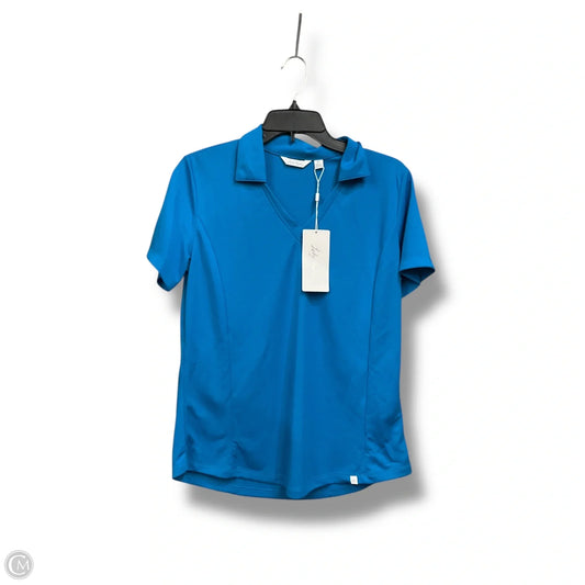 Athletic Top Short Sleeve By Lady Hagen In Blue, Size: M