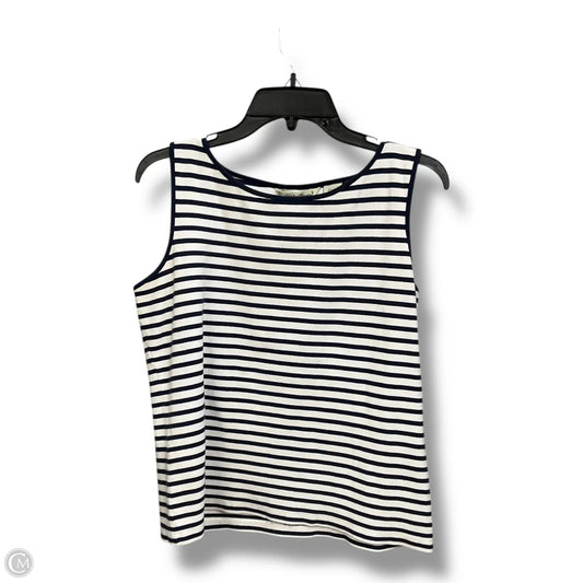 Top Sleeveless By Eddie Bauer In Striped Pattern, Size: L