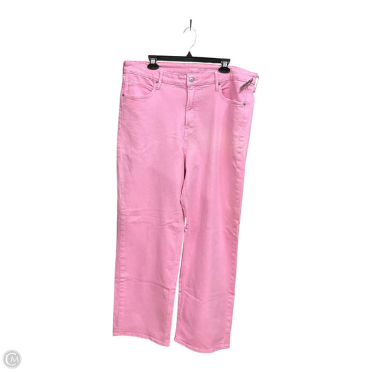 Jeans Wide Leg By Old Navy In Pink Denim, Size: 18