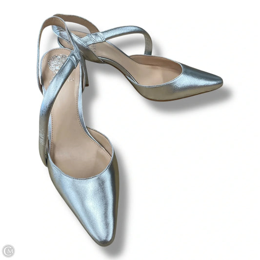 Shoes Heels Stiletto By Vince Camuto In Silver, Size: 10