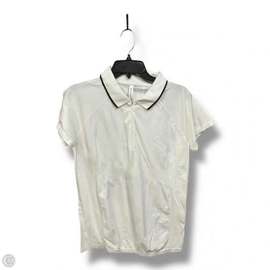 Athletic Top Short Sleeve By Athleta In White, Size: Xl