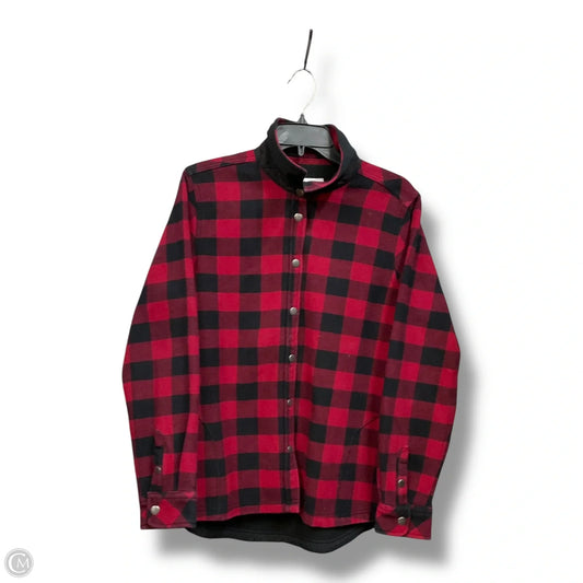 Jacket Shirt By Orvis In Black & Red, Size: Xl
