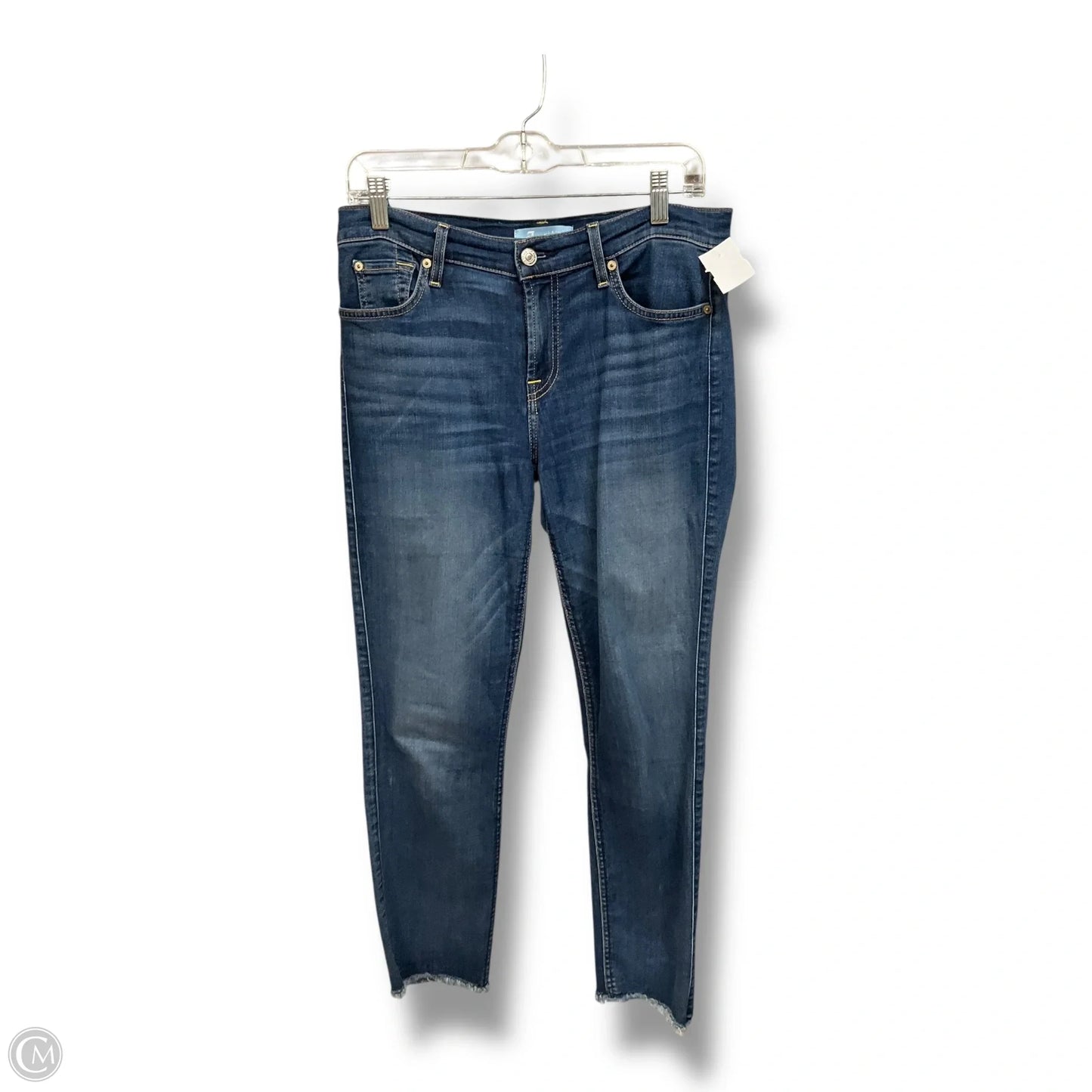 Jeans Skinny By 7 For All Mankind In Blue Denim, Size: 4