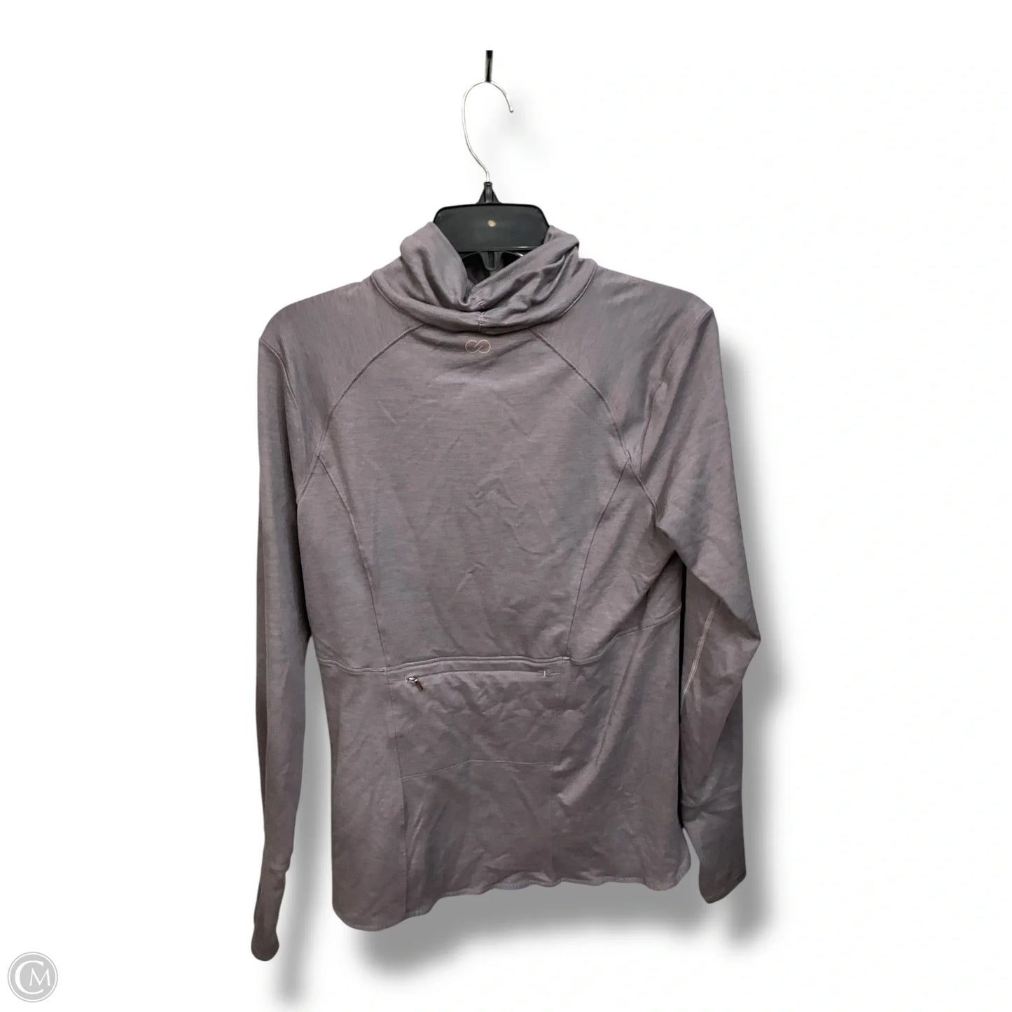 Athletic Top Long Sleeve Collar By Calia In Grey, Size: L