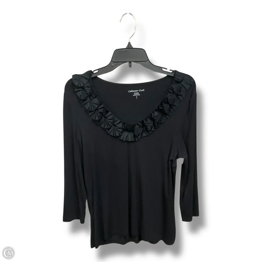 Top Long Sleeve By Coldwater Creek In Black, Size: S