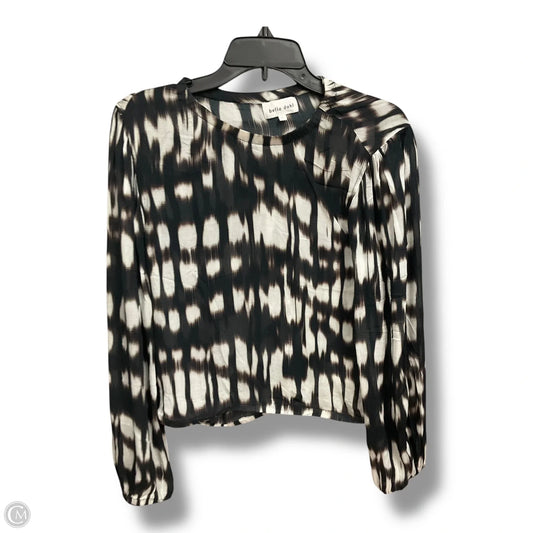Top Long Sleeve By Bella Dahl In Black & White, Size: L