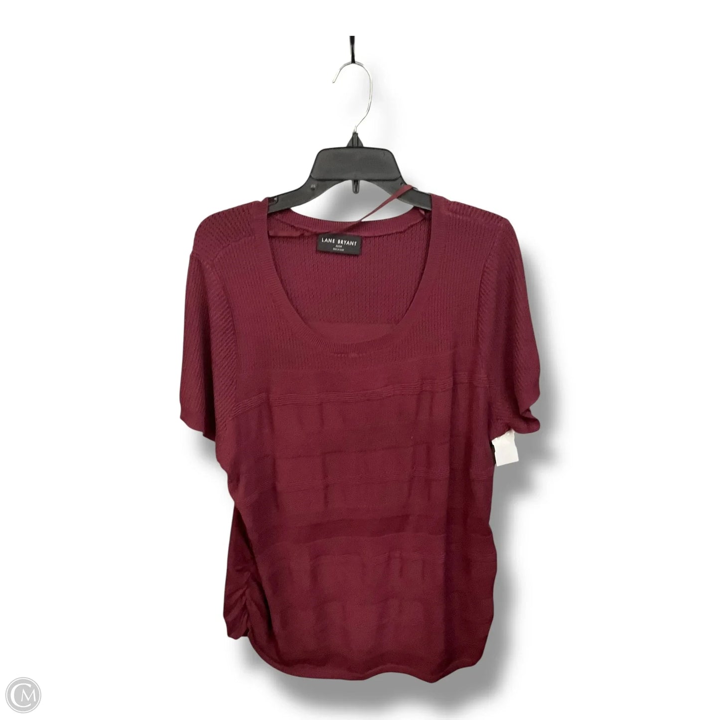 Sweater Short Sleeve By Lane Bryant In Maroon, Size: 3x