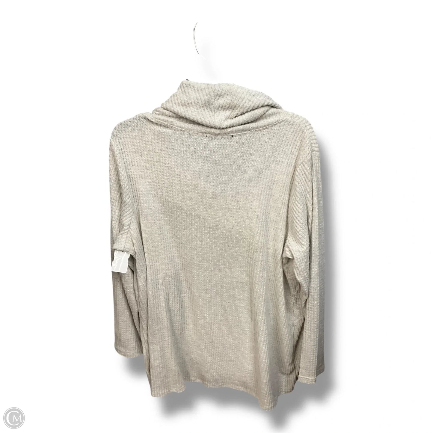 Top Long Sleeve By Agb In Cream, Size: 2x