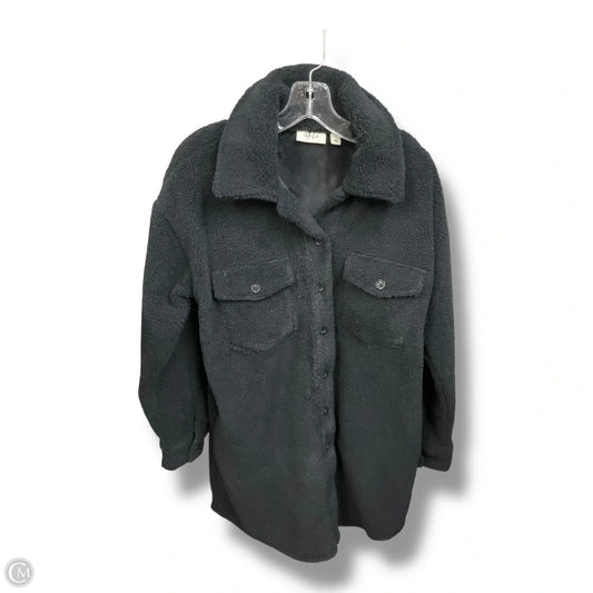 Coat Faux Fur & Sherpa By Style And Company In Black, Size: M