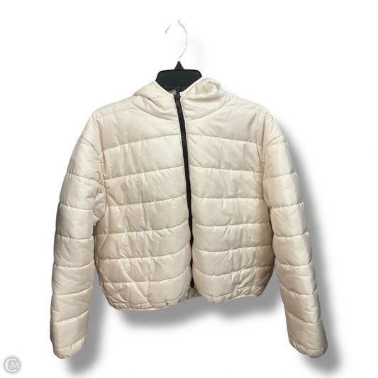 Coat Puffer & Quilted By Wild Fable In Cream, Size: L