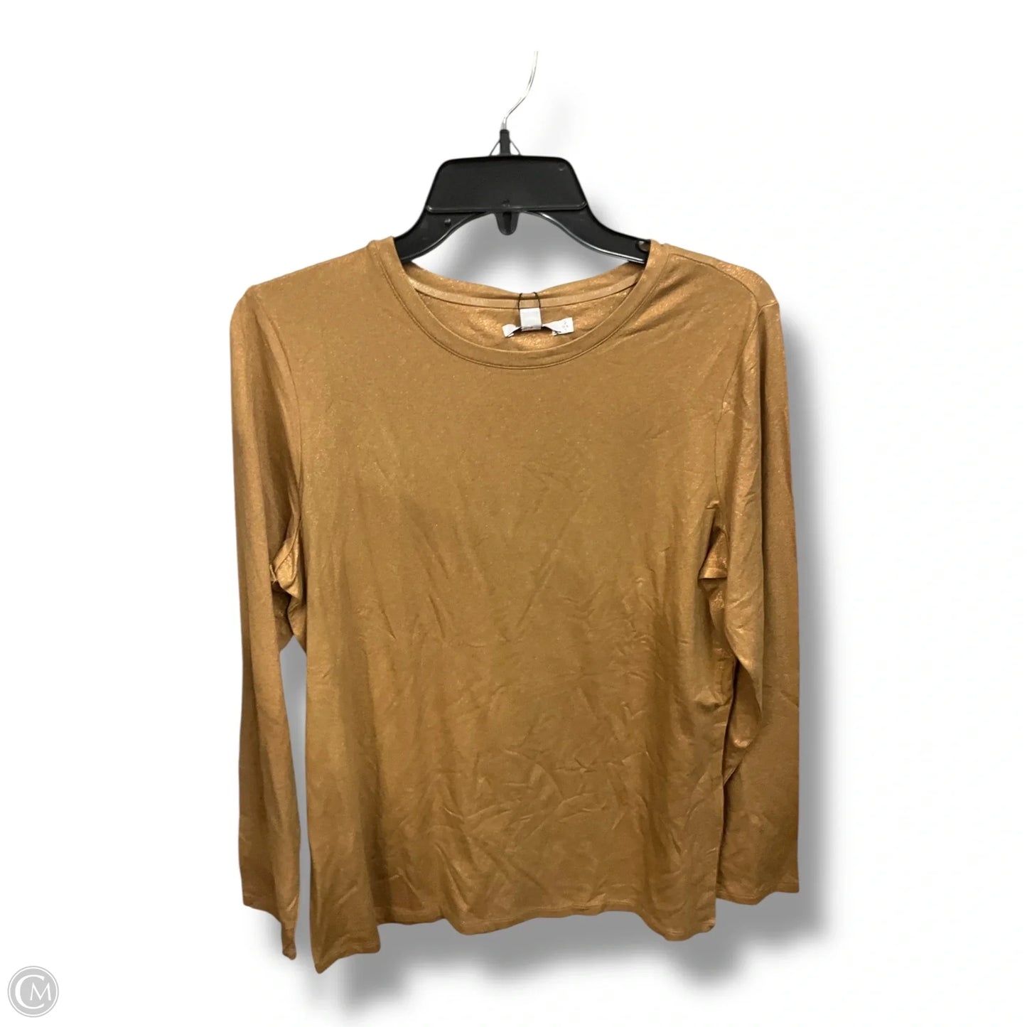 Top Long Sleeve By Chicos In Gold, Size: L