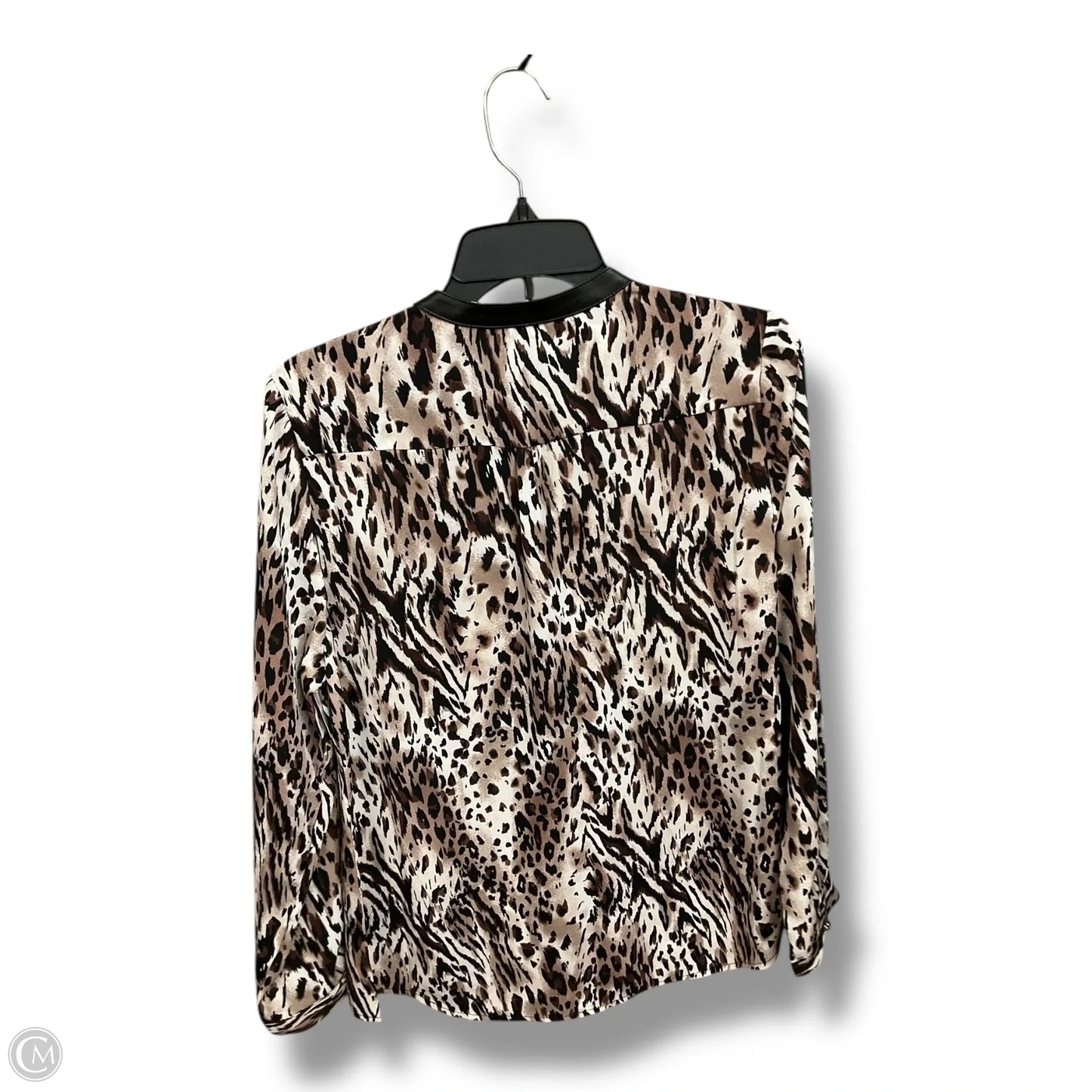 Blouse Long Sleeve By Cme In Animal Print, Size: L