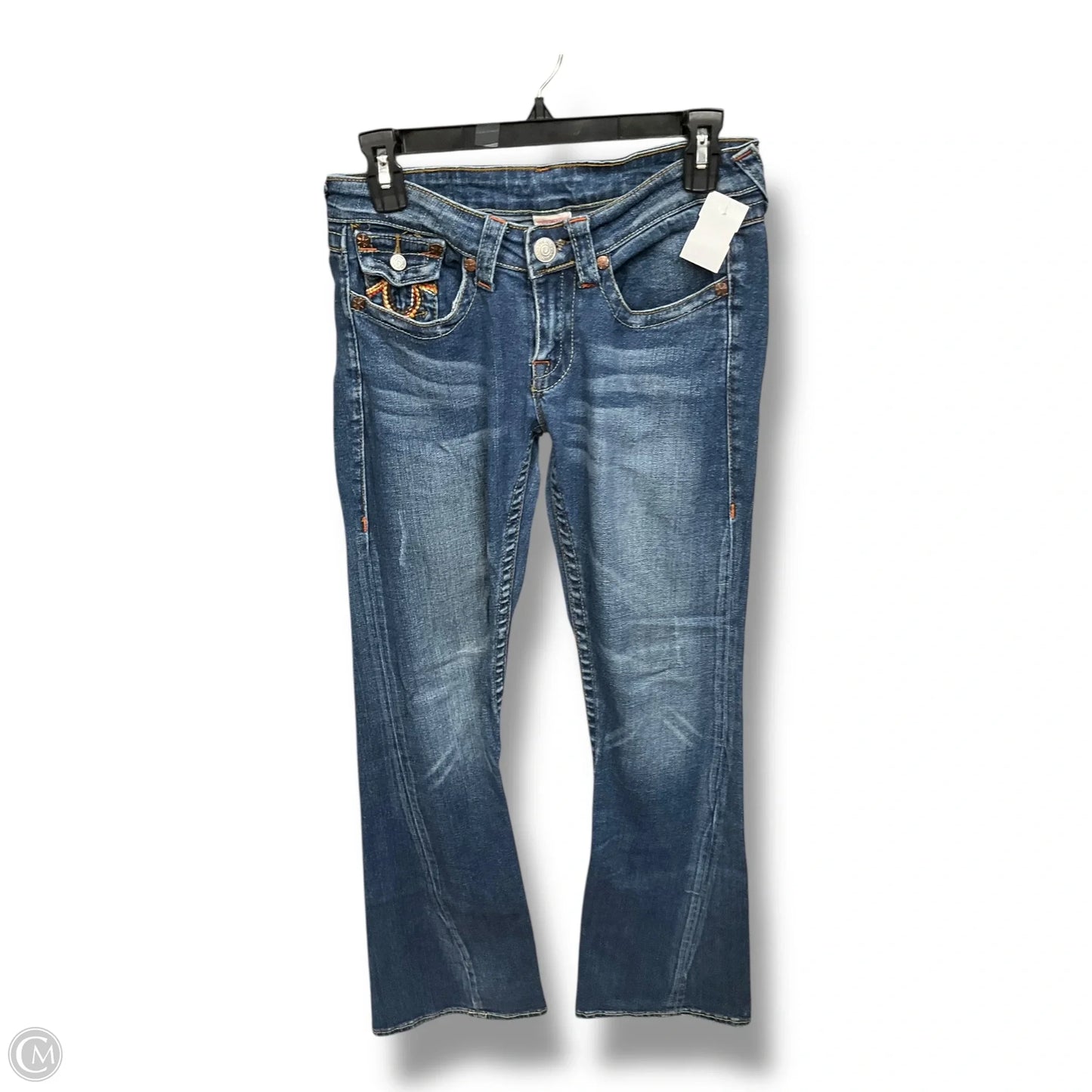 Jeans Boot Cut By True Religion In Blue Denim, Size: 4