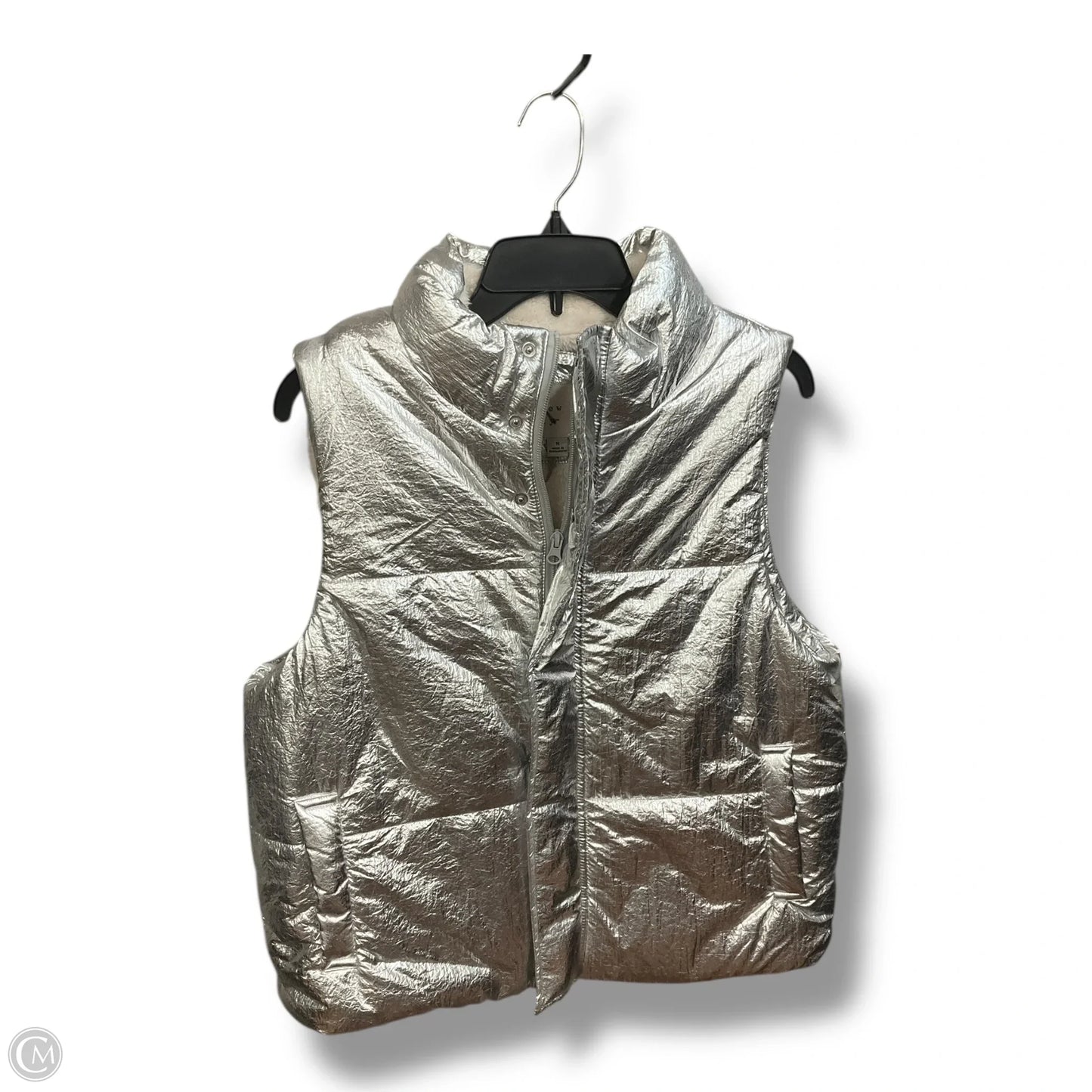 Vest Puffer & Quilted By A New Day In Silver, Size: M