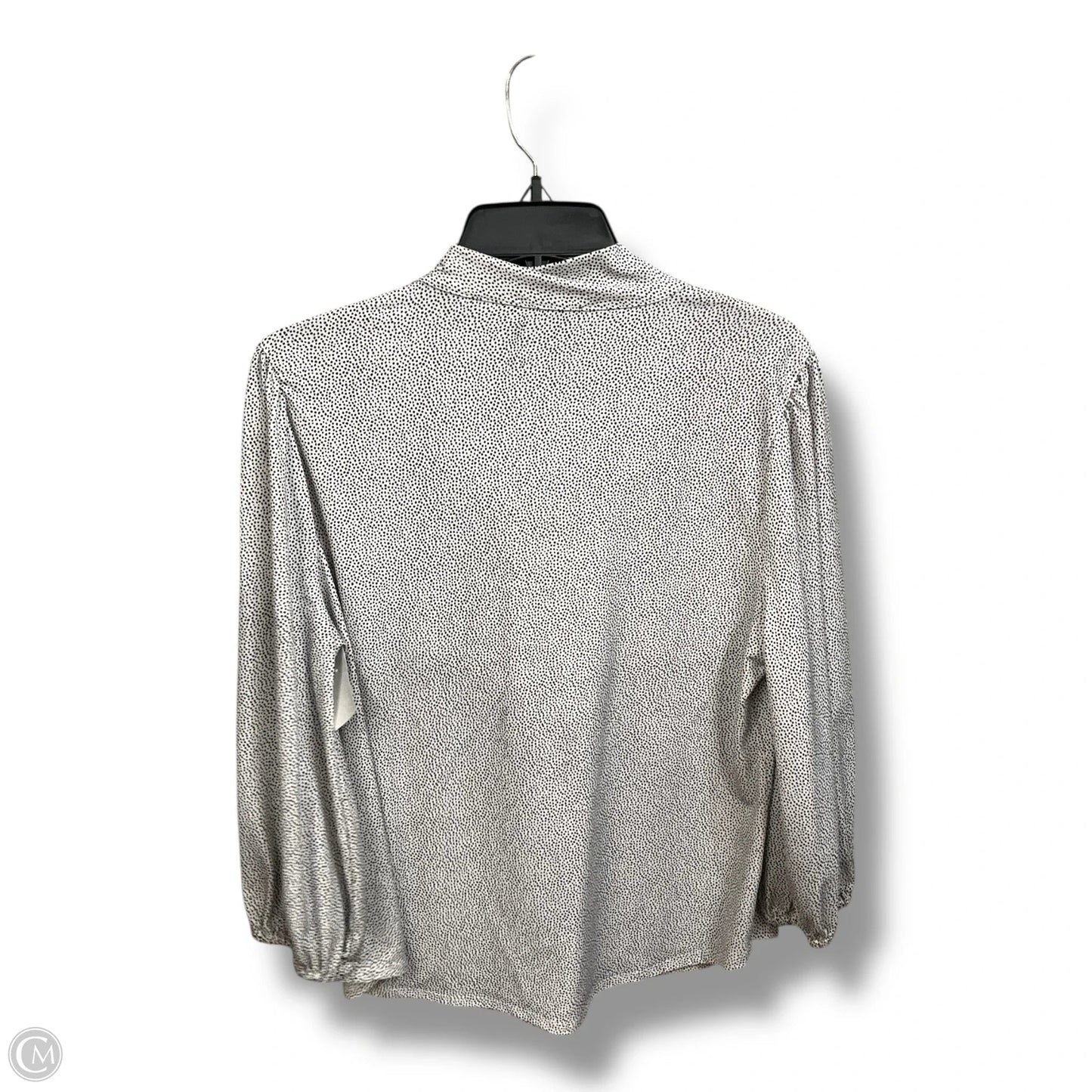 Top Long Sleeve By Adrianna Papell In Polkadot Pattern, Size: L