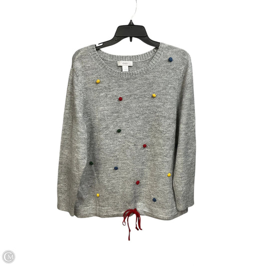 Sweater By Cj Banks In Grey, Size: Xl