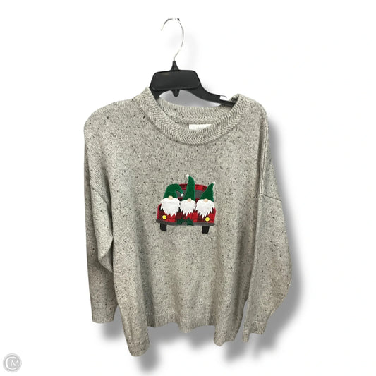 Sweater By Cj Banks In Grey, Size: 1x